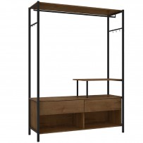 Closet Barcelona 2 Gavetas Preto/Demolição 13428 - Artefamol