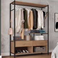 Closet Barcelona 2 Gavetas Preto/Demolição 13428 - Artefamol