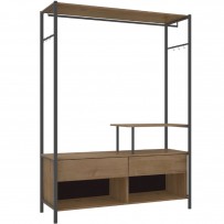 Closet Barcelona 2 Gavetas Preto Fosco/Demolição 13427 - Artefamol