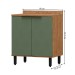 Balcão de Cozinha Toscana 2 Portas 100% Mdf Freijó/Jade Bto02 - Mx Móveis