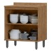 Balcão de Cozinha Toscana 2 Portas 100% Mdf Freijó/Nero Bto02 - Mx Móveis