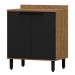Balcão de Cozinha Toscana 2 Portas 100% Mdf Freijó/Nero Bto02 - Mx Móveis