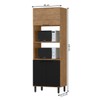 Torre Quente Toscana 3 Portas 100% Mdf Freijó/Nero Tto01 - Mx Móveis