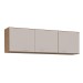 Armário Aéreo Cozinha 3 Portas Castanho/Off White A843 - Poquema