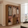 Guarda-Roupa Casal Zeus 6 Portas 2 Gavetas Castanho - Pnr Móveis