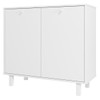 Armário de Cozinha 2 Portas 2 Prateleiras Branco Bbc 16 - Brv