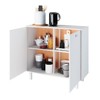 Armário de Cozinha 2 Portas 2 Prateleiras Branco Bbc 16 - Brv