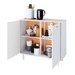 Armário de Cozinha 2 Portas 2 Prateleiras Branco Bbc 16 - Brv