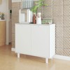 Armário de Cozinha 2 Portas 2 Prateleiras Branco Bbc 16 - Brv