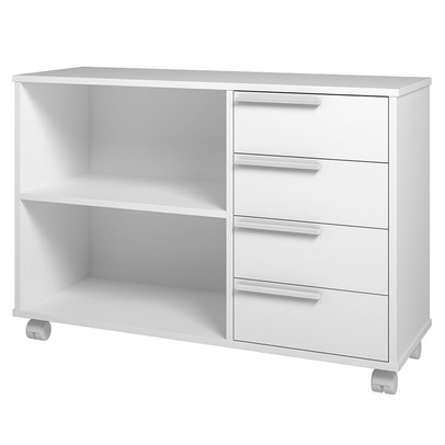 Armário de Banheiro 4 Gavetas 1 Prateleira Branco Bbn 31 - Brv