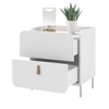 Mesa de Cabeceira Curve 2 Gavetas Branco - Brv