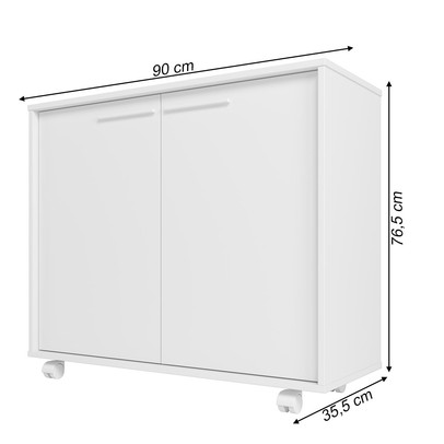 Armário Mutiuso 2 Portas 2 Prateleiras Branco Bdi 16 - Brv