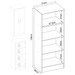 Armário Multiuso Viena 2 Portas Amêndola Touch/Off White - Demóbile