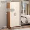 Armário Multiuso Viena 2 Portas Amêndola Touch/Off White - Demóbile