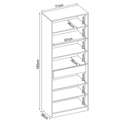Sapateira Grife 2 Portas 1 Gaveta com Espelho Branco - Demóbile