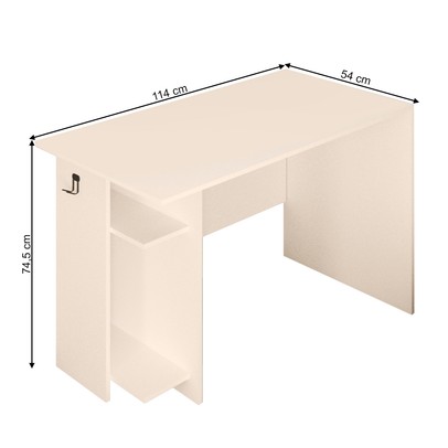 Mesa Gamer Vênus 2 Prateleiras Branco - Panorama Móveis