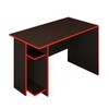 Mesa Gamer Vênus 2 Prateleiras Preto Fosco/Vermelho - Panorama Móveis