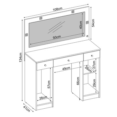 Penteadeira Camarim Carisma Branco - Demóbile