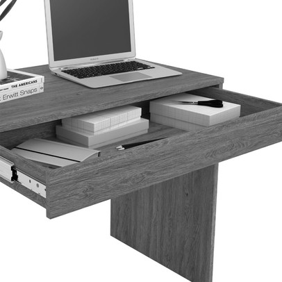 Mesa Escrivaninha Facility 1 Gaveta Branco - Demóbile