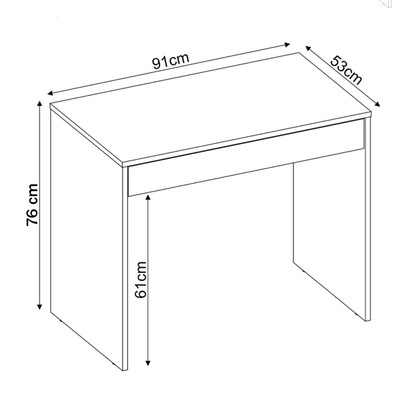 Mesa Escrivaninha Facility 1 Gaveta Branco - Demóbile