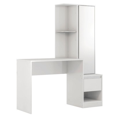 Mesa Escrivaninha com Armário Morada 1 Porta 1 Gaveta Branco - Demóbile