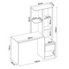 Mesa Escrivaninha com Armário Morada 1 Porta 1 Gaveta Branco - Demóbile