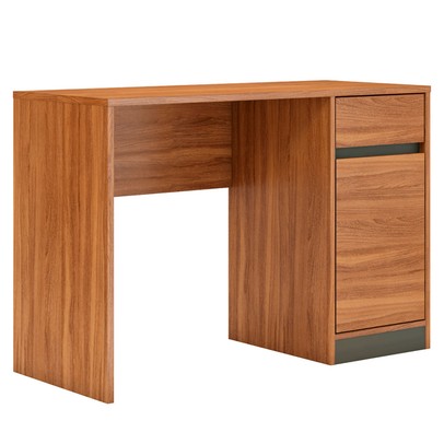 Mesa Escrivaninha Morada 1 Porta 1 Gaveta Amêndola Touch/Grafito - Demóbile