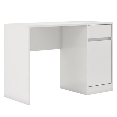 Mesa Escrivaninha Morada 1 Porta 1 Gaveta Branco - Demóbile