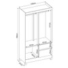 Guarda-Roupa Lótus 4 Portas 2 Gavetas Flex Branco/Rosa - Demóbile