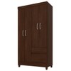 Guarda-Roupa Lótus 4 Portas 2 Gavetas ébano Touch - Demóbile