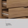 Guarda-Roupa Casal Belga 2 Portas 3 Gavetas Flex Amêndola Touch/Grafito - Demóbile