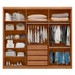 Guarda-Roupa Casal Venice 6 Portas 4 Gavetas 100% Mdf Amêndola Touch/Off White - Demóbile