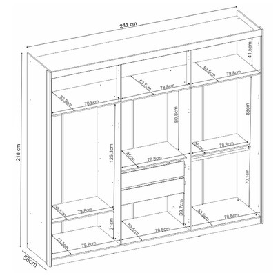 Guarda-Roupa Casal Venice 6 Portas 4 Gavetas 100% Mdf Amêndola Touch/Off White - Demóbile
