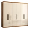 Guarda-Roupa Casal Venice 6 Portas 4 Gavetas 100% Mdf Amêndola Touch/Off White - Demóbile