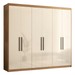 Guarda-Roupa Casal Venice 6 Portas 4 Gavetas 100% Mdf Amêndola Touch/Off White - Demóbile