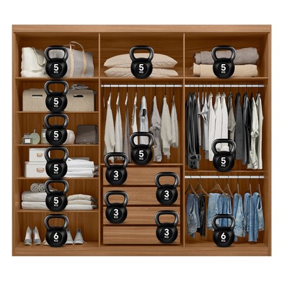 Guarda-Roupa Casal Venice 6 Portas 4 Gavetas 100% Mdf Amêndola Touch/Off White - Demóbile