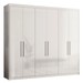 Guarda-Roupa Casal Venice 6 Portas 4 Gavetas 100% Mdf Branco - Demóbile