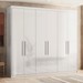 Guarda-Roupa Casal Venice 6 Portas 4 Gavetas 100% Mdf Branco - Demóbile