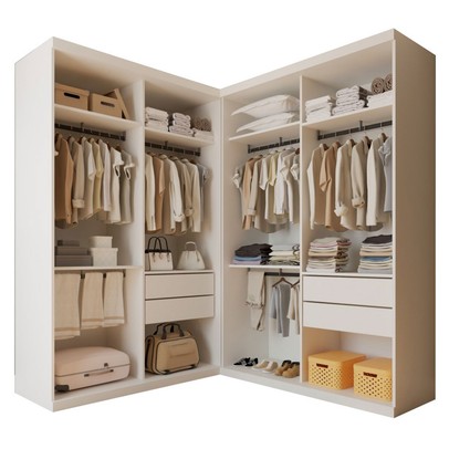 Closet Casal Júlia Duo 4 Gavetas Branco - Minastex