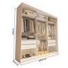 Closet Casal Paris 4 Gavetas Branco - Minastex