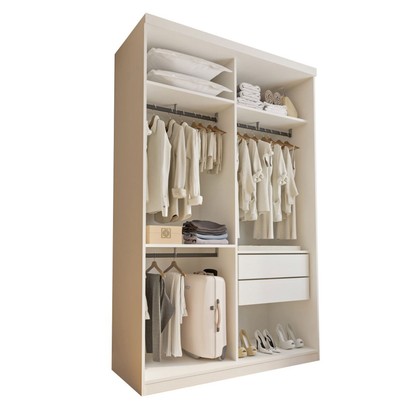 Closet Solteiro Júlia 2 Gavetas Branco - Minastex