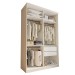 Closet Solteiro Júlia 2 Gavetas Branco - Minastex