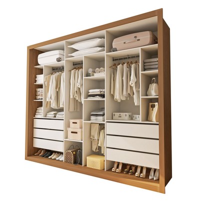 Closet Casal Itália 6 Gavetas Carvalho/Branco - Minastex