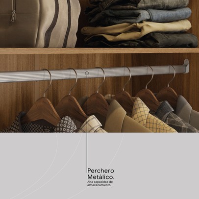 Guarda-Roupa Casal Atrice 6 Portas 6 Gavetas Amêndola Touch - Demóbile