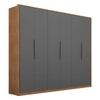 Guarda-Roupa Casal Atrice 6 Portas 6 Gavetas Amêndola Touch/Grafito - Demóbile
