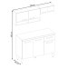 Cozinha Compacta Dama 7 Portas 1 Gaveta Amêndola Touch/Branco - Demóbile