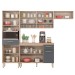 Cozinha Compacta Dama 9 Portas 2 Gavetas Avena Touch/Grafito - Demóbile
