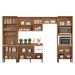 Cozinha Completa Firenze 14 Portas 2 Gavetas com Vidro Amêndola Touch/Branco - Demóbile