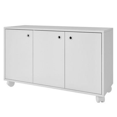 Armário para Escritório 3 Portas 1 Prateleira Branco Bho 54 - Brv