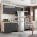 Cozinha Completa Firenze 11 Portas 2 Gavetas Avena Touch/Grafito - Demóbile